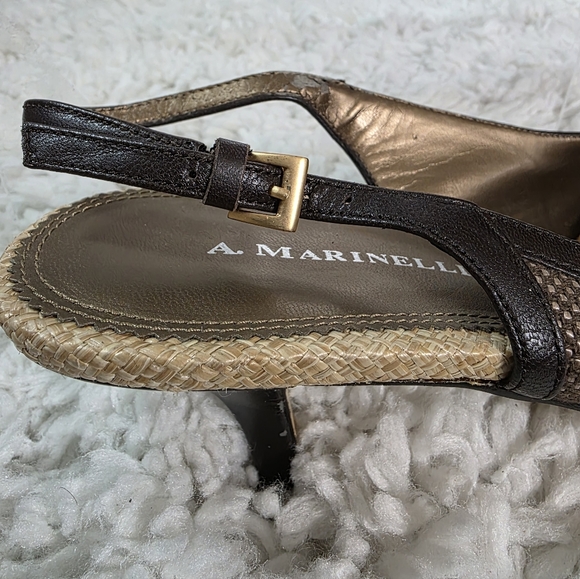 A. Marinelli Slingback Heels, SIZE:9.5, BROWN & TAN - Picture 15 of 16